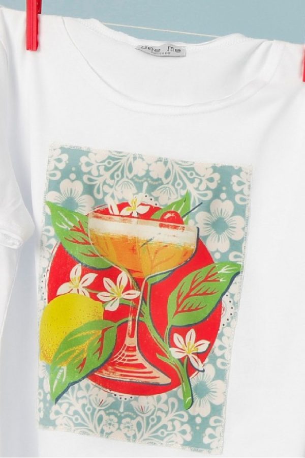 Martini μπλούζα t-shirt με στάμπα