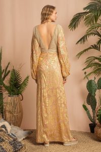 Malfa φόρεμα με μακριά μανίκια -MYA COLLECTION
