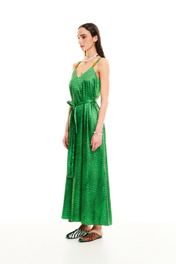 Φόρεμα croco green